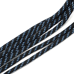 Black 7 Inner Cores Polyester & Spandex Cord Ropes, for Rope Bracelets Making, Black, 4mm, about 109.36 yards(100m)/bundle, 420~500g/bundle
