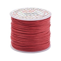 Red Waxed Cotton Cord, Red, 1mm, about 27.34 yards(25m)/roll