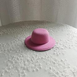 Flamant Base de chapeau de mini poupée en tissu, avec corde de polyester, Pour la fabrication de poupées à faire soi-même, accessoires de décoration, flamant, 100x30mm