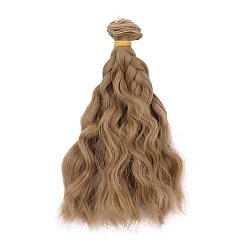 Tan Plastic Long Curly Hair Doll Wig Hair, for DIY Girls BJD Makings Accessories, Tan, 1000x150mm