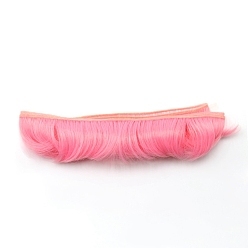 Rouge Violet Pâle Cheveux de perruque de poupée de coiffure frange courte fibre haute température, pour bricolage fille bjd making accessoires, rouge violet pâle, 1.97 pouce (5 cm)