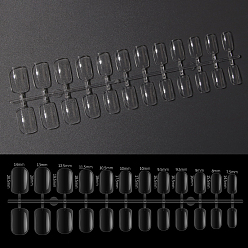 Прозрачный Ложка ногтей, нейл-арт съемный маникюр, прозрачные, 14.5~20.5x7.5~14 мм, 240 шт / комплект