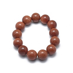 Goldstone Synthetic Goldstone Beads Stretch Bracelets, Round, 1-7/8 inch(4.8cm), Bead: 6mm