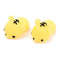 Yellow Tiger Shape Stress Toy, Funny Fidget Sensory Toy, for Stress Anxiety Relief, Yellow, 39x29x23mm