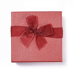Rouge Saint Valentin Cadeaux boîtes Forfaits boîtes bracelet en carton, rouge, 9x9x2.7 cm