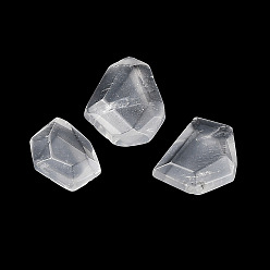 Cristal de cuarzo Perlas de cristal de cuarzo natural, cuentas de cristal de roca, sin agujero / sin perforar, facetados, pepitas, 20.5~27.5x13~21x6~7 mm