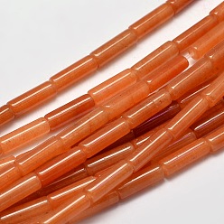 Red Aventurine Natural Red Aventurine Column Beads Strands, 13~14x4~5mm, Hole: 1mm, about 29pcs/strand, 15.7 inch