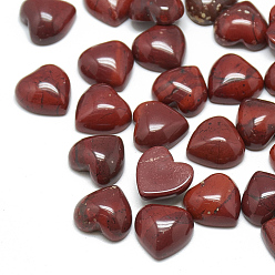 Red Jasper Natural Red Jasper Cabochons, Heart, 15x18x6mm