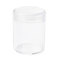 Clear Round Plastic Bead Containers, with Screw Top Cap, Clear, 3.9x5cm, Capacity: 20ml(0.67fl. oz)