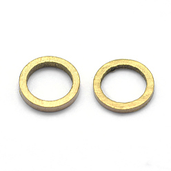 Raw(Unplated) Brass Linking Rings, Ring, Lead Free & Cadmium Free & Nickel Free, Raw(Unplated), 6x1mm, Inner Diameter: 4mm