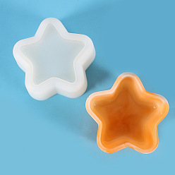 Starfish DIY Jewelry Plate Silicone Molds, Storage Molds, Resin Casting Molds, for UV Resin, Epoxy Resin Craft Making, Starfish, 65x70x35mm