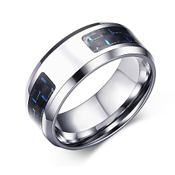 Others Stainless Steel Ring, Wide Band Rings for Men, US Size 10, 8mm, Inner Diameter: 19.8mm