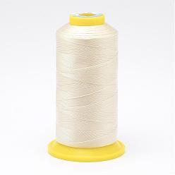 Marfil Hilo de coser de nylon, blanco cremoso, 0.6 mm, sobre 300 m / rollo