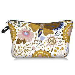 Разноцветный Водонепроницаемая сумка для хранения косметики из полиэстера с цветочным узором, многофункциональная дорожная туалетная сумка, клатч на молнии женский, красочный, 22x13.5 см
