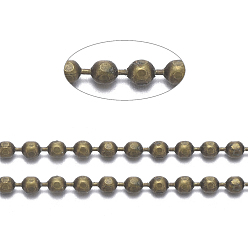 Antique Bronze Brass Ball Chains, Faceted, Long-Lasting Plated, Soldered, with Spool, Cadmium Free & Nickel Free & Lead Free, Antique Bronze, 1.5mm, about 301.83 Feet(92m)/roll