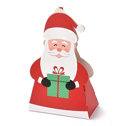 Santa Claus Coffrets cadeaux pliants de noël, forme de père noël, pour cadeaux bonbons cookies, Motif à thème de Noël, 10x5x15.6 cm