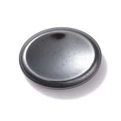 Original Color Vacuum Plating Non-magnetic Synthetic Hematite Massager, Worry Stone, Massage Tools, Oval, Original Color, 34.5x44x9.5mm