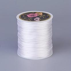 Blanc Fil de nylon, corde de satin de rattail, blanc, 1mm, environ 218.72 yards (200m)/rouleau