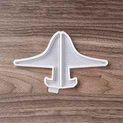 Airplane Wedding Silicone Display Molds, Resin Casting Molds, for Photo Frame Craft Making, Plane Pattern, 125x188x11mm, Inner Diameter: 90x110mm