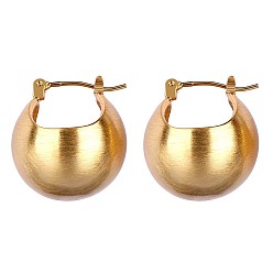 Golden Alloy Thick Round Hoop Earrings for Women, Golden, 19x19x20mm, Pin: 0.8mm