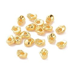 Золотой 925 шарики стерлингового серебра, самородки, золотые, 4x3x2 мм, отверстие : 1.2 мм, Около 87 шт / 10 г