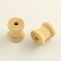 BurlyWood Wooden Empty Spools for Wire and Thread Cord, Thread Bobbins, BurlyWood, 14x13mm, Hole: 4~5mm
