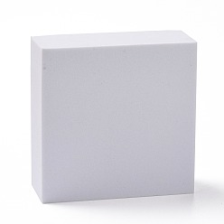 White EVA Foam Photography Props, 3D Geometric Shooting Backgrounds, Jewelry Display Base, Square, White, 100x100x40mm