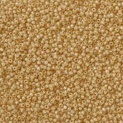(RR677) Ópalo dorado plateado Cuentas de rocailles redondas miyuki, granos de la semilla japonés, (rr 677) ópalo de oro plateado, 8/0, 3 mm, agujero: 1 mm, Sobre 2111~2277 unidades / 50 g