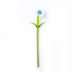Bleu Bleuet Décorations d'affichage de fleurs en verre, pour la décoration de bureau à la maison, bleuet, 210x55mm