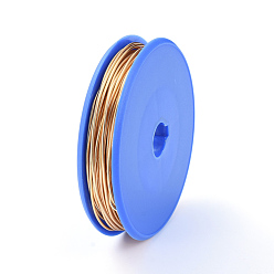 Light Gold Round Copper Wire, for Jewelry Making, Light Gold, 28 Gauge, 0.3mm, about 393.7 Feet(120m)/roll