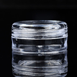 Clair Conteneur de stockage de billes de polystyrène à colonne, pour bijoux perles petits accessoires, clair, 3x1.8 cm, Diamètre intérieur: 2.35 cm