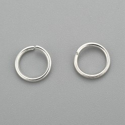 Plata 304 argollas de acero inoxidable, anillos del salto abiertos, plata, 24 calibre, 3.5x0.5 mm, diámetro interior: 2.5 mm