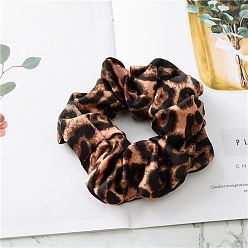 PeachPuff Leopard Print Pattern Cloth Elastic Hair Accessories, for Girls or Women, Scrunchie/Scrunchy Hair Ties, PeachPuff, 120mm