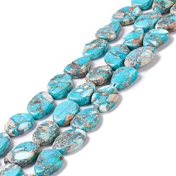 Jaspe Impérial Brins de perles de jaspe impérial naturel, avec une ligne de laiton, nuggets, 18~25x14.5~15x5mm, Trou: 1.6mm, Environ 22 pcs/chapelet, 15.94~16.25 pouce (40.5~41.3 cm)