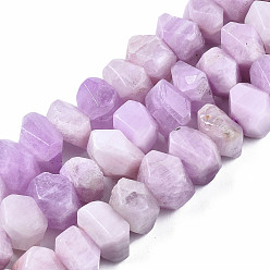 Kunzite Natural Kunzite Beads Strands, Nuggets, Faceted, 10~13x9~11x6~8mm, Hole: 1.2mm, about 26~27pcs/strand, 7.48 inch(19cm)