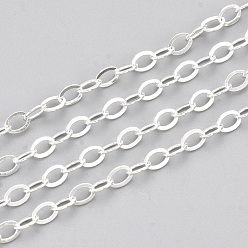 Argent Laiton chaîne porte-câble fabrication de collier, avec fermoir pince de homard, couleur argent plaqué, 32 pouce (81.5 cm)