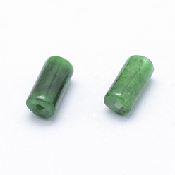 Myanmar Jade Perles naturelles de jade du Myanmar / jade birmane, teint, colonne, 11~12x6mm, Trou: 1mm