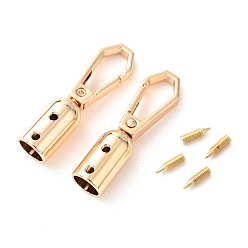 Light Gold Zinc Alloy DIY Bags Clasps,  with Screw, for Webbing, Strapping Bags Accessories, Light Gold, 4.55x1.25x1.25cm, Inner Diameter: 0.85cm