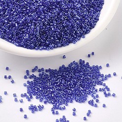 (DB0285) Blue Lined Aqua MIYUKI Delica Beads, Cylinder, Japanese Seed Beads, 11/0, (DB0285) Blue Lined Aqua, 1.3x1.6mm, Hole: 0.8mm, about 10000pcs/bag, 50g/bag