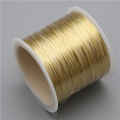 Light Gold Alambre de cobre, rondo, para la fabricación de la joyería, la luz de oro, 29 calibre (0.3 mm), 0.3 mm, 100 m / rollo