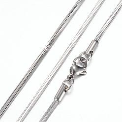 Stainless Steel Color 304 Stainless Steel Herringbone Chain Necklaces, with Lobster Claw Clasps, Stainless Steel Color, 19.8 inch(50.5cm), 2mm