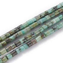 African Turquoise(Jasper) Natural African Turquoise(Jasper) Beads Strands, Column, 2x2mm, Hole: 0.8mm, about 154~160pcs/strand, 15.16~15.75 inch(38.5~40cm)