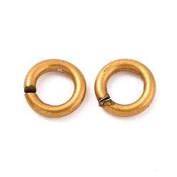 Antique Golden 925 Sterling Silver Open Jump Rings, Antique Golden, 4x0.7mm, Inner Diameter: 2.6mm, about 250Pcs/10g