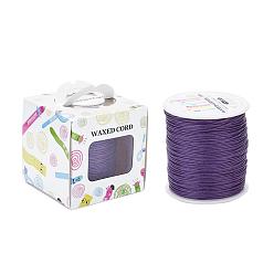 Púrpura Media Cordones de algodón encerado, púrpura medio, 1 mm, sobre 100yards / rodillo (91.44 m / rollo), 300 pies / rollo