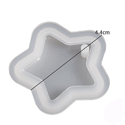 Star DIY Pendant Silicone Molds, Resin Casting Molds, for UV Resin, Epoxy Resin Jewelry Makings, Star, 44x8mm
