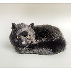 Black Faux Fur Simulation Fox Ornaments, Pretending Prop Decorations, Black, 80x190mm