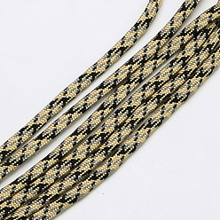Kaki Clair 7 âmes intérieures cordes en polyester et spandex, pour la fabrication de bracelets en corde, kaki clair, 4mm, environ 109.36 yards (100m)/paquet, 420~500g / bundle