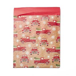 Car Kraft Paper & Plastic Bubble Envelope Bags, Self-adhesive Bag, Christmas Theme, Rectangle, Car Pattern, 27.5x21x0.35cm