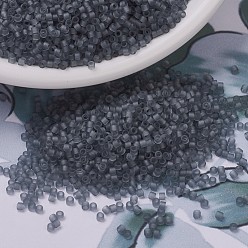 (DB0749) Matte Transparent Gray MIYUKI Delica Beads, Cylinder, Japanese Seed Beads, 11/0, (DB0749) Matte Transparent Gray, 1.3x1.6mm, Hole: 0.8mm, about 10000pcs/bag, 50g/bag