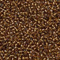 (278) Gilt Lined AB Topaz Toho perles de rocaille rondes, perles de rocaille japonais, (278) topaze ab doublée dorée, 11/0, 2.2mm, Trou: 0.8mm, environ5555 pcs / 50 g